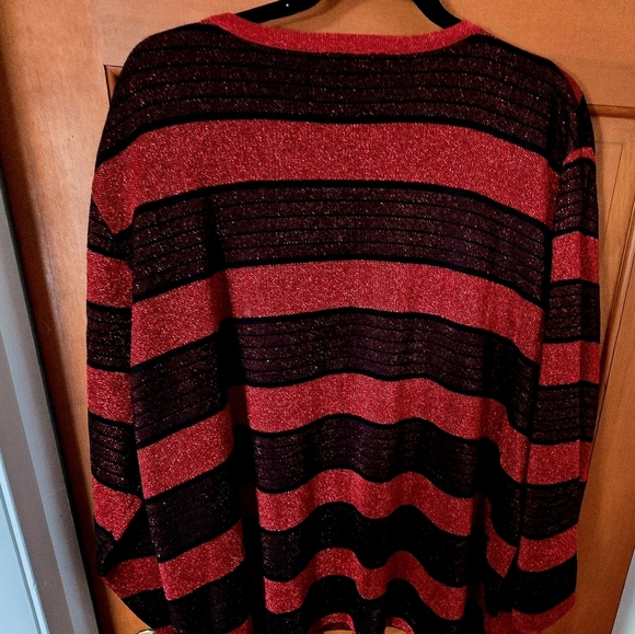 ALFRED dunner WOMENS shimmer tierd sweater top SIZE 3X nwt - Picture 2 of 5